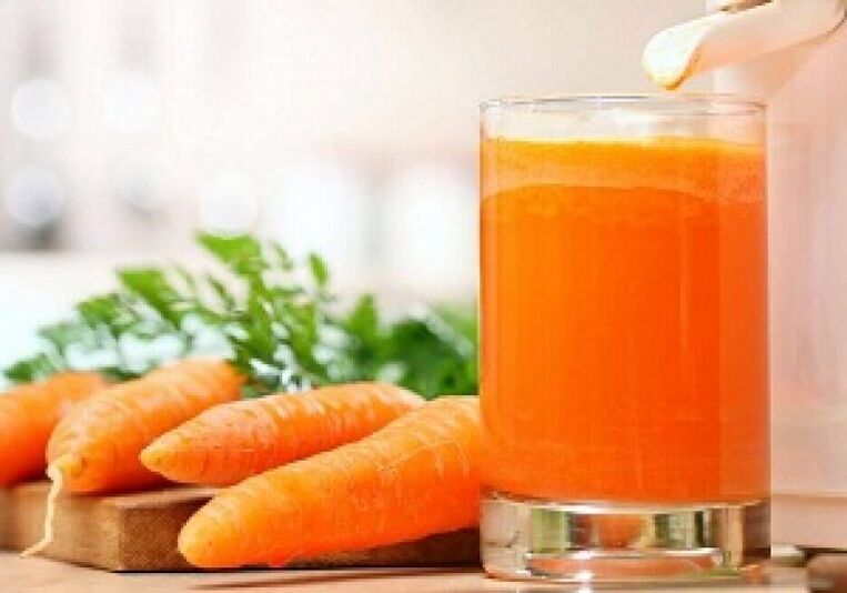 Jus wortel dina perang ngalawan cacing cocog pikeun dewasa sareng murangkalih